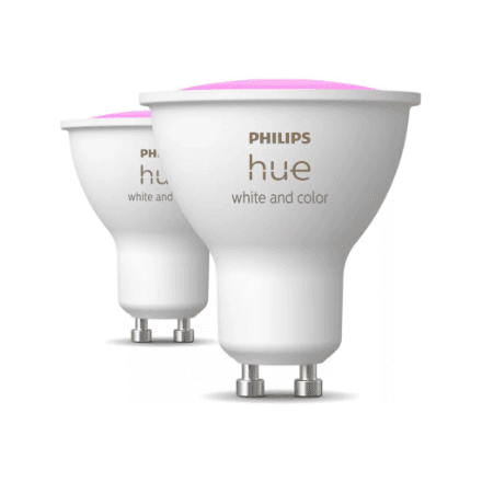 Philips Hue Smart Spotlight, 2pcs pack | GU10 | 4.2 W | Warm to cool white and color – image 1