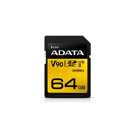 ADATA | Premier ONE | UHS-II U3 | 64 GB | SDXC | Flash memory class 10 – nuotrauka 1