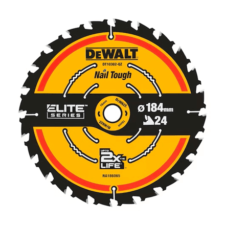 DEWALT | DT10302-QZ EXTREME 2nd Fix Circular Saw Blade 184mm 16mm Bore 24T – nuotrauka 1