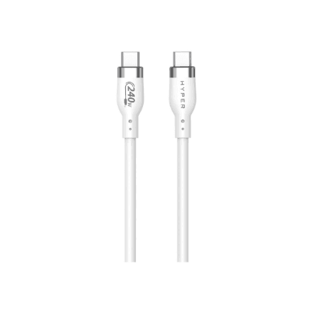 Hyper | 1M Silicone 240W USB-C Charging Cable | USB-C to USB-C – nuotrauka 1