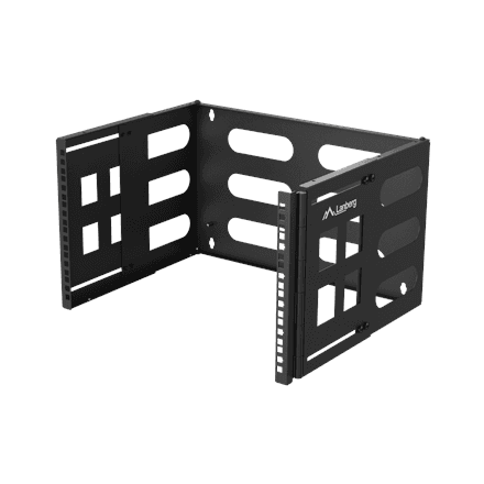 Lanberg Folding Bracket Wall-mount 19" 6U | FB01-5406-10B | Black – nuotrauka 1