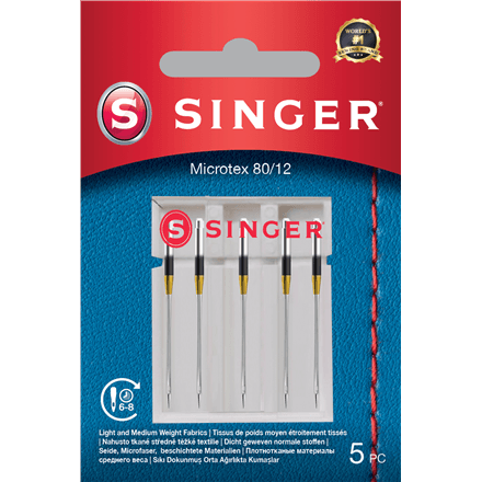 Singer | Microtex Needle 80/12 5PK – nuotrauka 1