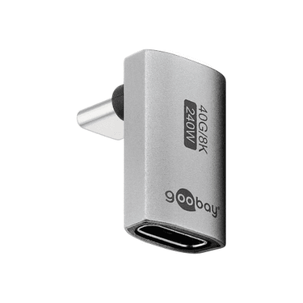 Goobay USB-C Adapter Vertical 90° Long, USB4 | 74442 – nuotrauka 1