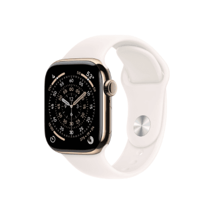 Apple Watch Series 11 GPS + Cellular 42mm Gold Titanium Case with Light Blush Sport Band - M/L | Apple – nuotrauka 1