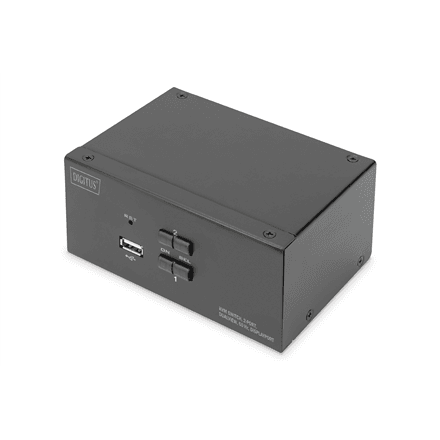 Digitus | KVM Switch, 2-Port, Dual Display, 4K, DisplayPort | DS-12862 – nuotrauka 1
