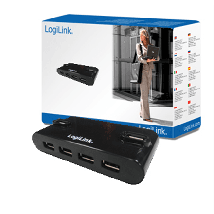Logilink | USB 2.0 Hub-4 port whit power adapter – image 1