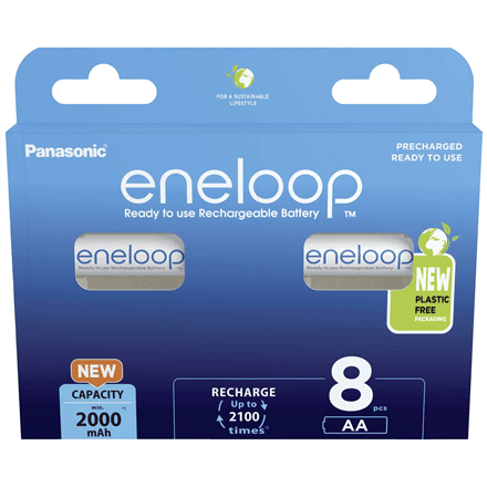 Panasonic | Rechargeable Batteries | ENELOOP BK-3MCDE/8BE | AA | 2000 mAh | 8 pc(s) – image 1