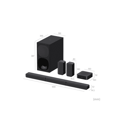 Sony HT-S40R 5.1ch Home Cinema Soundbar with Wireless Rear Speakers – nuotrauka 1