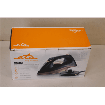 SALE OUT. ETA ETA127690000 Kiara Iron, Ceramic, 2200 W, Water tank 220 ml, Black · ETA · Iron – nuotrauka 1
