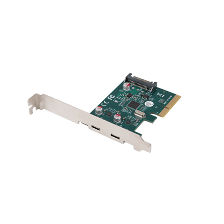 Lanberg PCI-Express X1 Card to 2X USB-C 3.2 GEN 2X1 Low profile | PCE-UC3-002 – nuotrauka 1