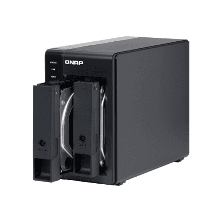 QNAP 2 Bay USB Type-C Direct Attached Storage with Hardware RAID · TR-002 · Micro – image 1