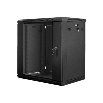 Lanberg Rack cabinet 19" wall-mount 12U/600x450 (flat pack) with glass door – nuotrauka 1
