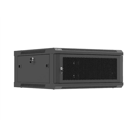 Lanberg Wall mounted installation cabinet 19" 4U 600X600 | WF01-6604-23B | Black – nuotrauka 1