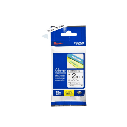 Brother | TZ-231 Laminated Tape | Black on White | TZe | 8 m | 1.2 cm – nuotrauka 1