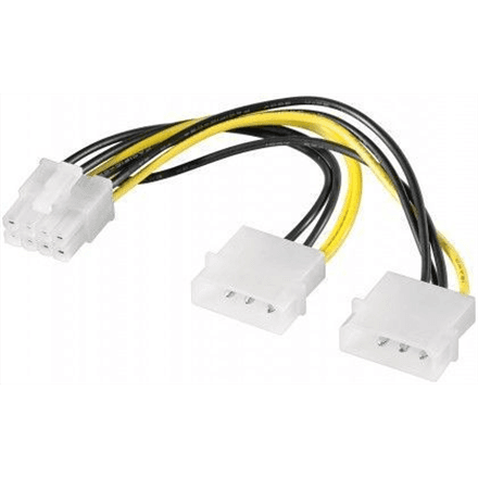 Goobay | Power cable/adapter for PC graphics cards, PCI-E to PCI Express 8-pin | 93241 – image 1