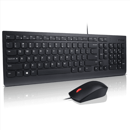 Lenovo Essential | Keyboard and Mouse Combo | Wired | US Euro | Black – image 1