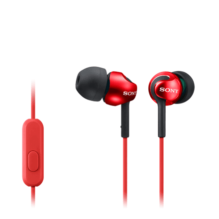 Sony In-ear Headphones EX series, Red | Sony | MDR-EX110AP | In-ear | Red – nuotrauka 1
