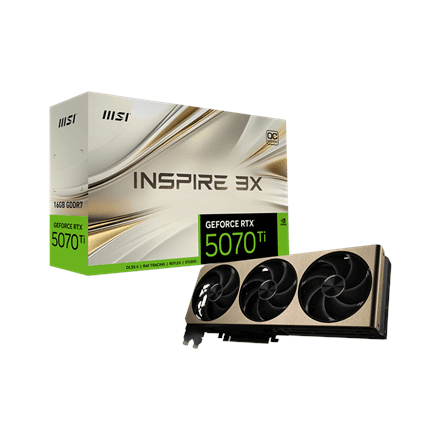 MSI GeForce RTX 5070 Ti 16G INSPIRE 3X OC PLUS · NVIDIA · 16 GB – image 1