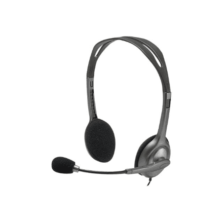 Logitech | Stereo headset | H111 | Built-in microphone | 3.5 mm | Grey – nuotrauka 1