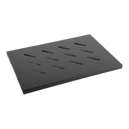 Lanberg 19" fixed shelf 1U/486x270mm, max load capacity up to 120kg | AK-1001-B | Black – image 1