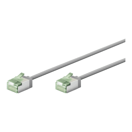 Goobay 74343 Ultra-Flexible CAT 8.1 Patch Cable, Slim, U/FTP, 0.15 m, Grey | Goobay – image 1