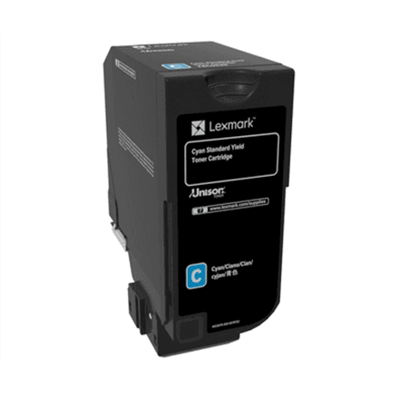 Lexmark CS72x Cyan Standard Yield Toner Cartridge · Lexmark 74C0S20 · CS720 Cyan Standard Yield Toner Cartridge – nuotrauka 1