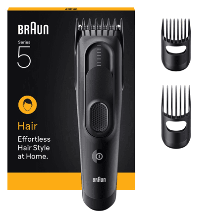 Braun Hair Clipper | HC5530 Series 5 | Cordless | Number of length steps 17 | Black – image 1