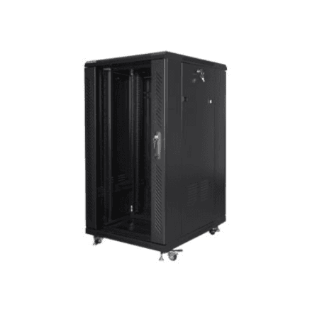 Lanberg | Rack cabinet 19" free-standing 22U/600x800 (flat pack) | FF01-6822-12B | Black – image 1