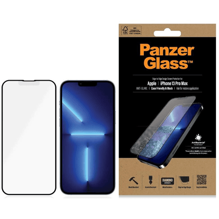 PanzerGlass | Anti-Glare | Screen Protector | Apple | iPhone 13 Pro Max | Glass | Black – image 1