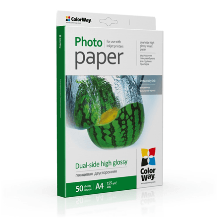 ColorWay Photo Paper, 50 sheets | Dual-side High Glossy | 155 g/m² | A4 – nuotrauka 1