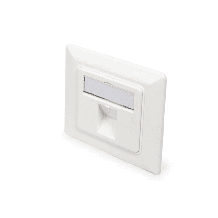 Digitus Wallplate for Keystone Modules, German type, middle plate 50x50 mm, frame 80x80 mm – nuotrauka 1