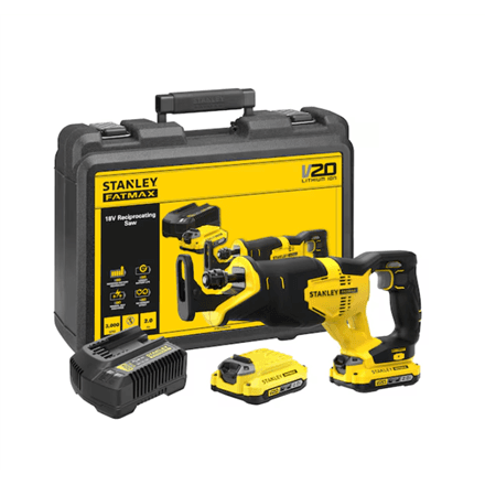 Stanley | 18V V20 Reciprocating Saw - 2 x 2.0Ah Kitbox | SFMCS300D2K-QW | 18 V – nuotrauka 1