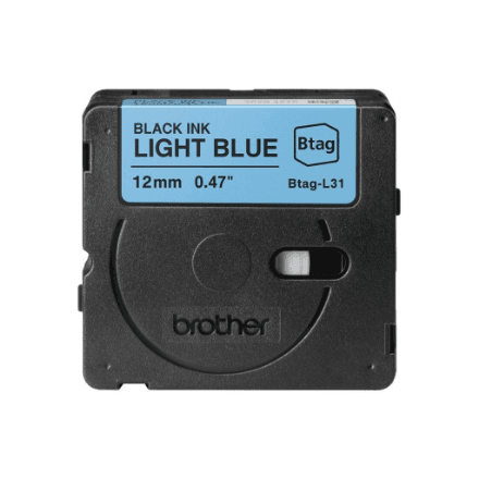 Brother BTAG-L31 | Black on Light Blue | Btag – nuotrauka 1