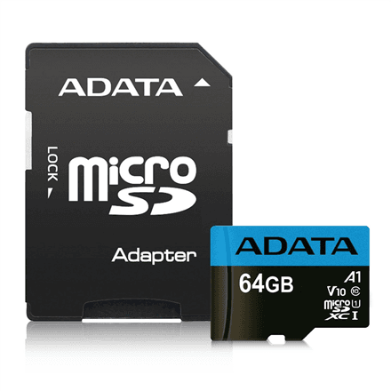 ADATA | Premier | UHS-I | 64 GB | MicroSDXC | Flash memory class 10 | Adapter – nuotrauka 1