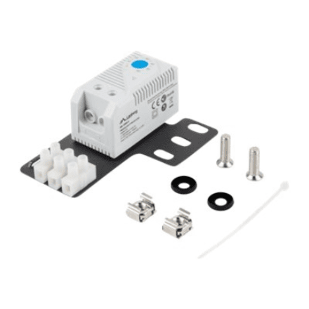 Lanberg Closed-loop thermostat 10A for rack cabinets with 19" ear and terminal block · AK-1505-S · Gray – nuotrauka 1