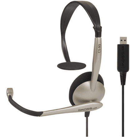 Koss | Headphones | CS95 USB | Wired | On-Ear | Microphone | Black/Gold – image 1