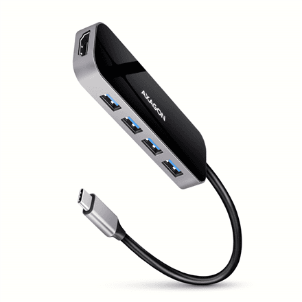 AXAGON SuperSpeed USB-C Combo 6in1 Hub | HMC-6H4A – nuotrauka 1