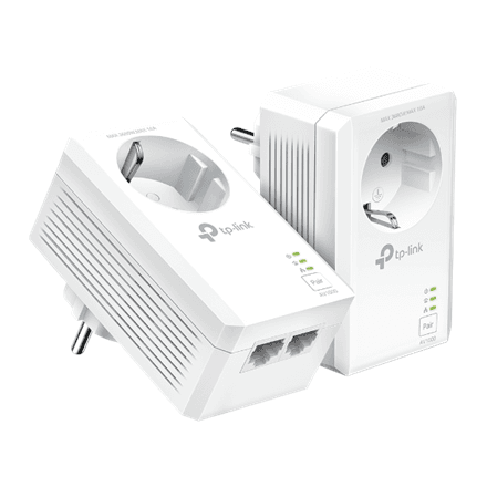 TP-LINK AV1000 2-Port Gigabit Passthrough Powerline Starter Kit – nuotrauka 1