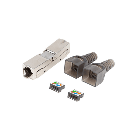 Lanberg 2X RJ45 CAT6A FTP Plug 8P8C Tool-less Adapter – image 1