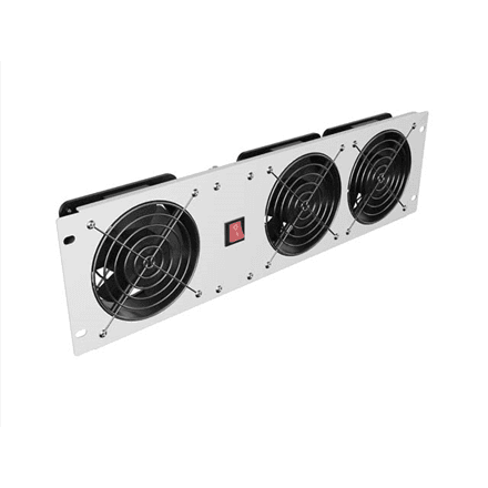 Lanberg Vertical Ventilation Panel 19" 3U for Rack three Fans 230V | AK-1506-S | Grey – nuotrauka 1