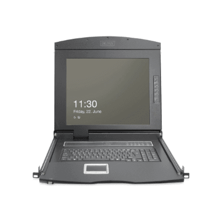 DIGITUS Modular HD LCD KVM console with 19" TFT, 16-port VGA KVM connection, touchpad, US keyboard layout | Digitus – nuotrauka 1