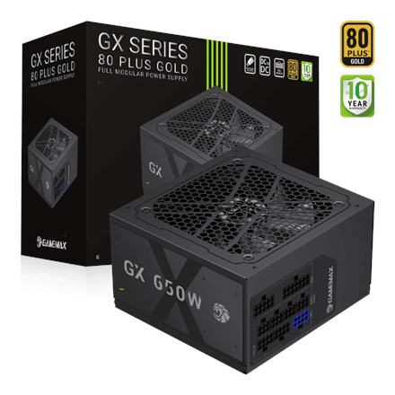 Gamemax PSU | GX 650GF | 650 W | Gold | Full Modular – nuotrauka 1