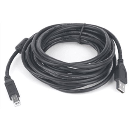 USB 2.0 A-plug B-plug 3 m (10 ft) cable with ferrite core | Cablexpert – nuotrauka 1