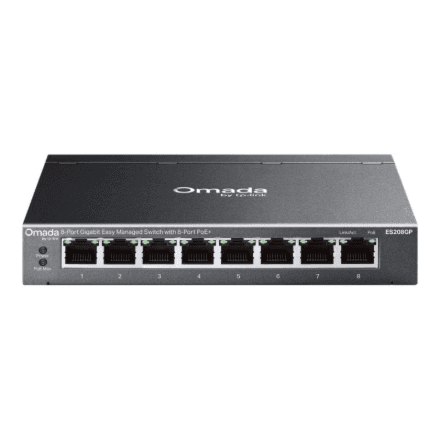 TP-Link ES208GP Omada 8-Port Gigabit Easy Managed Switch with 8-Port PoE+ | TP-LINK – nuotrauka 1
