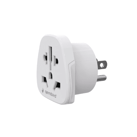 Gembird World to US power adapter plug, 10 A | A-AC-USMINTF | Travel adapter – nuotrauka 1