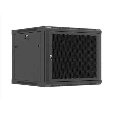 Lanberg Wall mounted installation cabinet 19" 9U 600X600 | WF01-6609-23B | Black – image 1