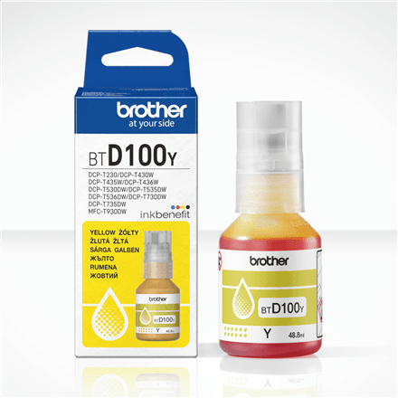 Brother BTD100Y | Ink Bottle | Yellow – nuotrauka 1