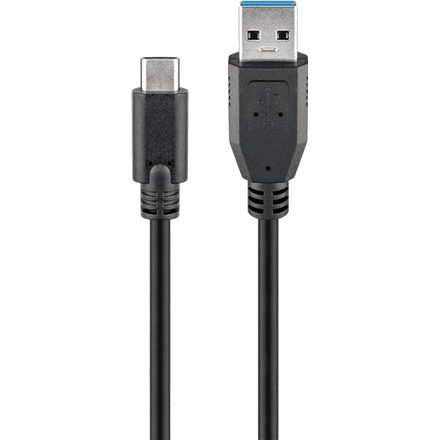 Goobay 71221 USB-C to USB A 3.0 cable, black, 2m · Goobay · USB-C to USB-A USB-C male – nuotrauka 1