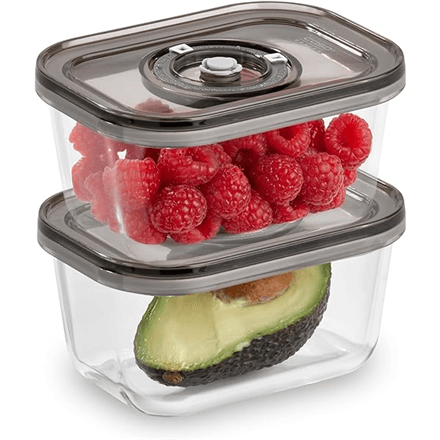 Caso Glass Vacuum Containers with Plastic Lid (2 pcs) – image 1