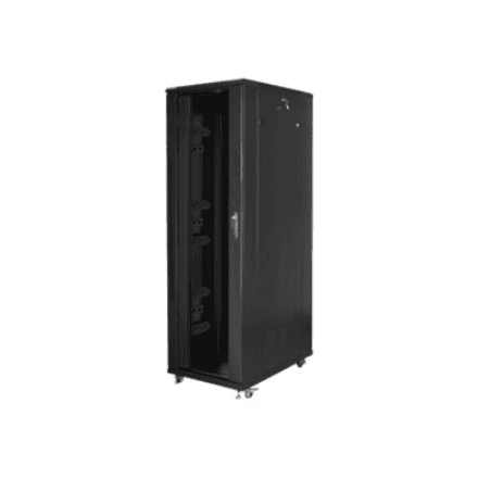 Lanberg | Rack cabinet 19" free-standing 42U/800x1200 (flat pack) | FF01-8242-12B | Black – image 1